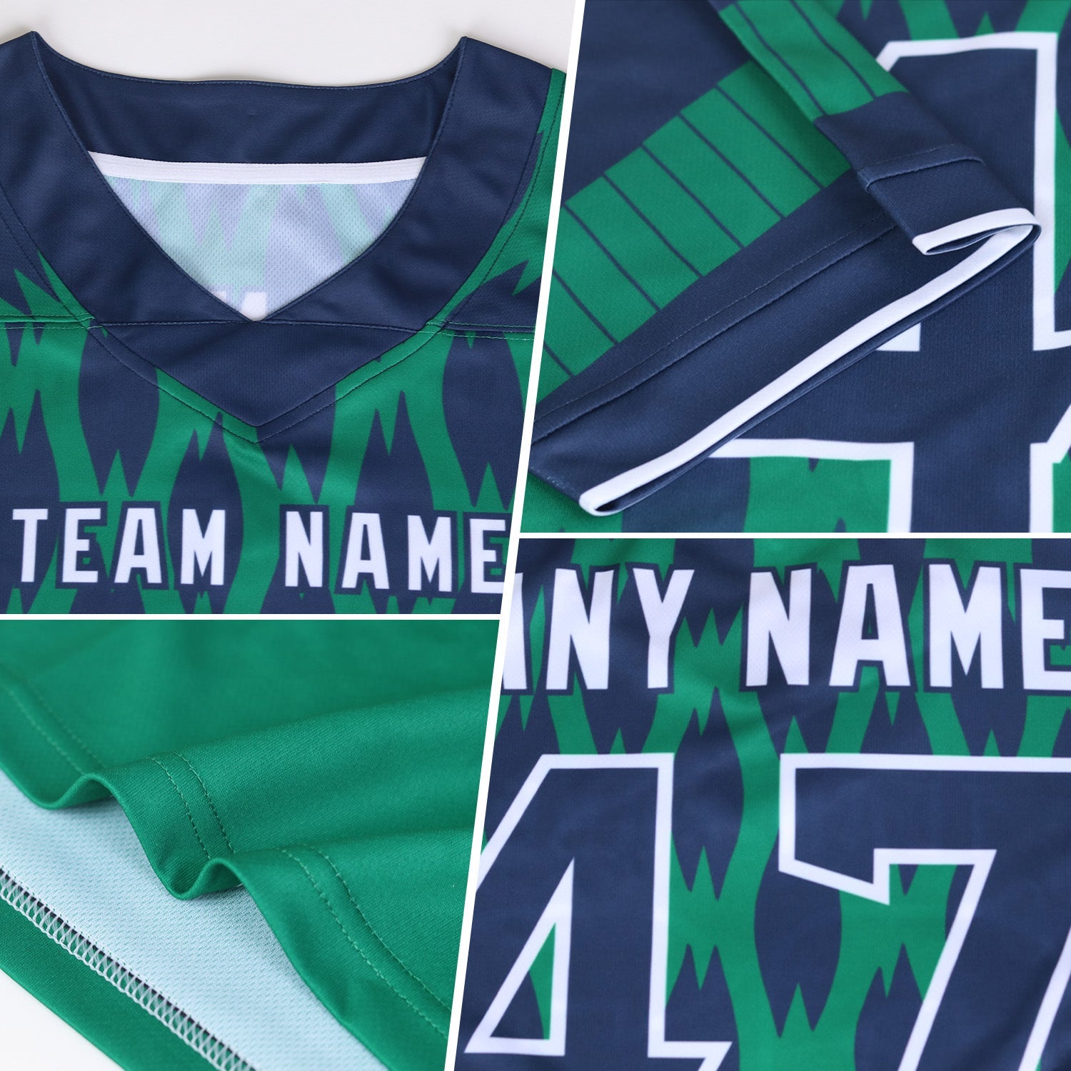 Custom Aqua Orange-White Authentic Geometric Pixel Grid Fade Football Jersey