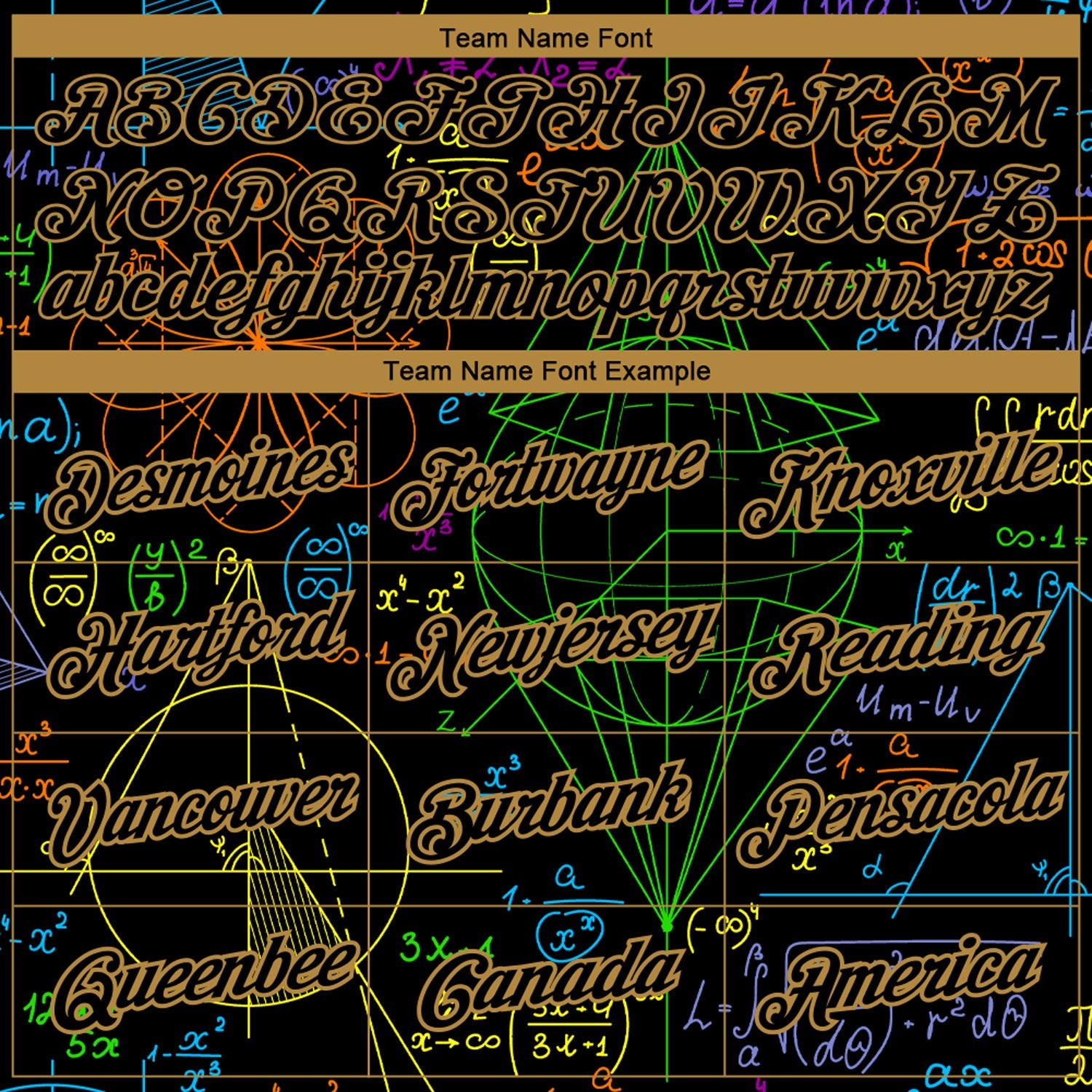 Custom 3D Pattern Design Math Performance T-Shirt
